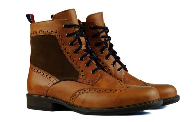 Мужские ботинки коричневые 6689