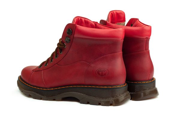 Женские ботинки красные 7086