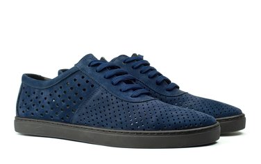 Мужские туфли синие 6786-2