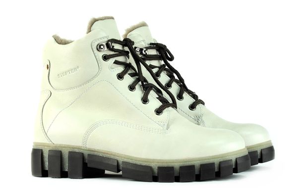 Женские ботинки белые 6733