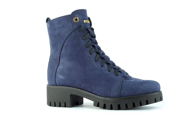 Женские ботинки синие 6616