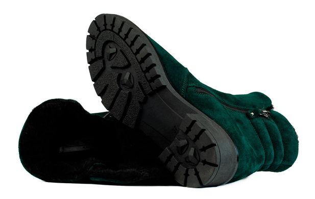 Женские ботинки зеленые 6613