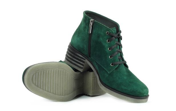 Женские ботинки зеленые 6760