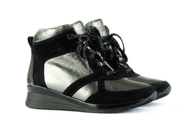 Жіночі черевики срібні 6736